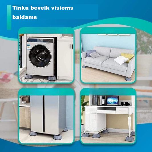 Antivibraciniai padukai skalbimo mašinai (pakuotėje yra 4 vienetai)