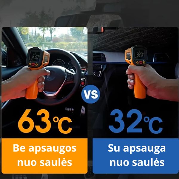 Skėtis automobilio priekiniam stiklui – apsauga nuo karščio