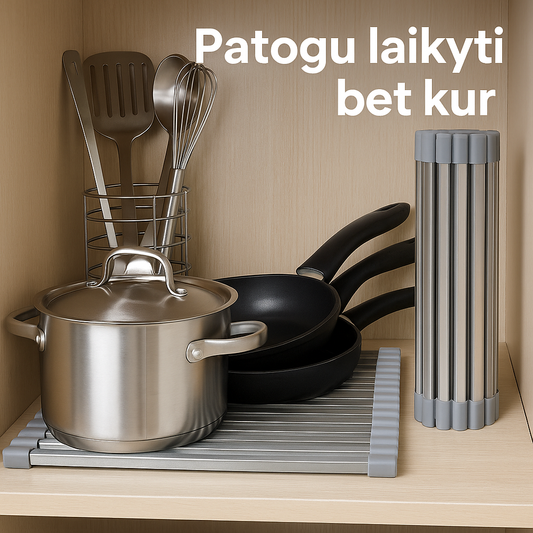 Sulankstomas kriauklės džiovinimo kilimėlis