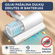 Įkraunamas ir belaidis dulkių siurblys su UV sterilizacija – giliai valo, naikina bakterijas ir dulkių erkutes