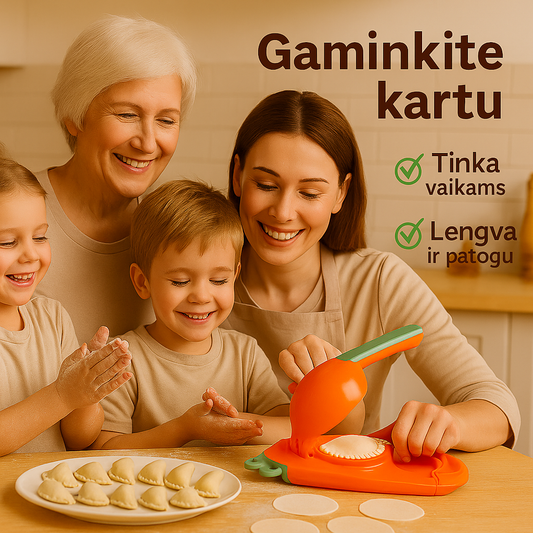 Koldūnų gaminimo aparatas 2 viename - tobuli koldūnai be vargo!