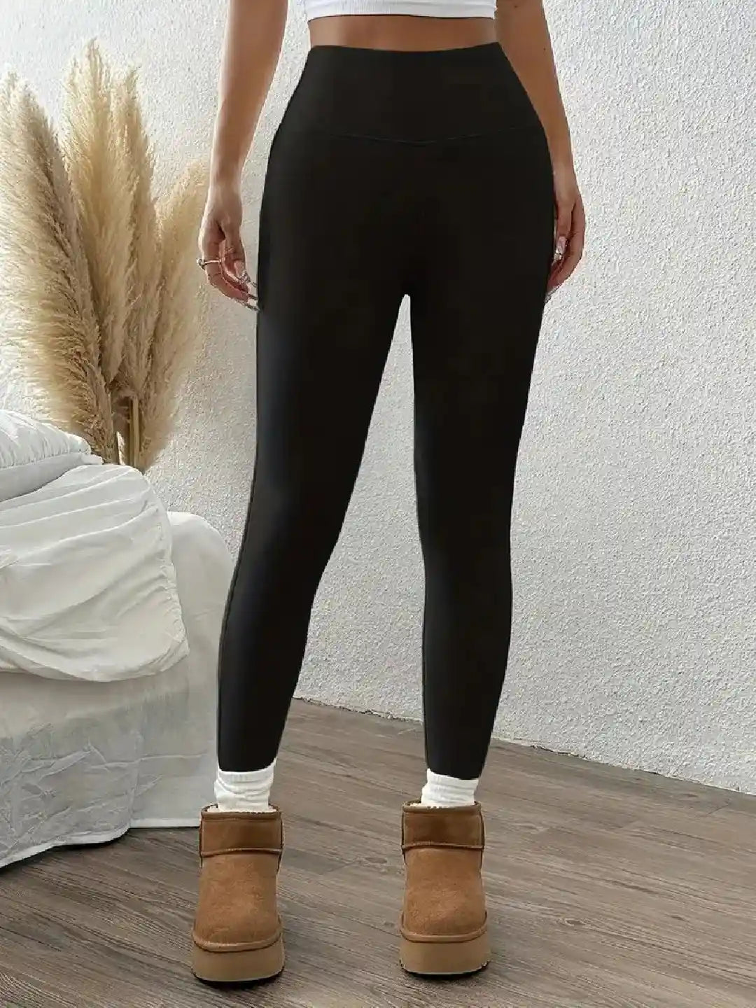 Šiltos flisinės tamprės su aukštu liemeniu – komfortas ir šiluma net šalčiausią dieną (universalus dydis)