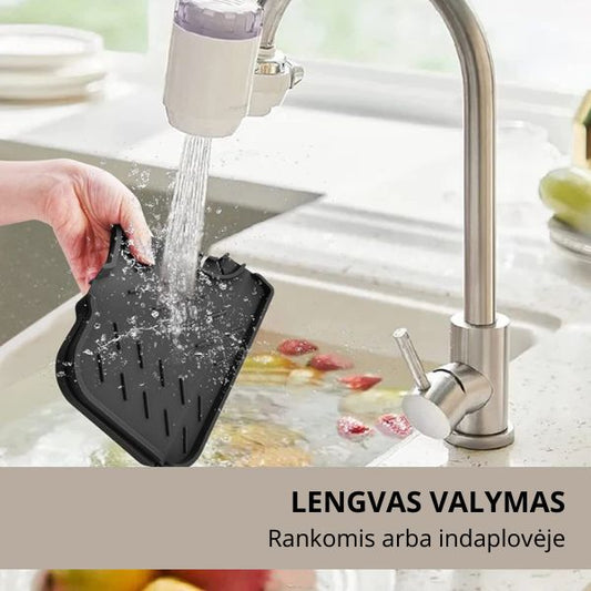 Maišytuvo ir kriauklės apsauginis silikoninis kilimėlis