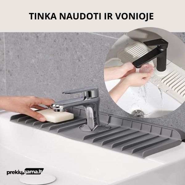 Maišytuvo ir kriauklės apsauginis silikoninis kilimėlis