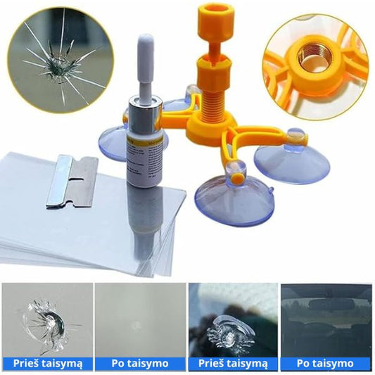 Stiklo įskilimų taisymo rinkinys