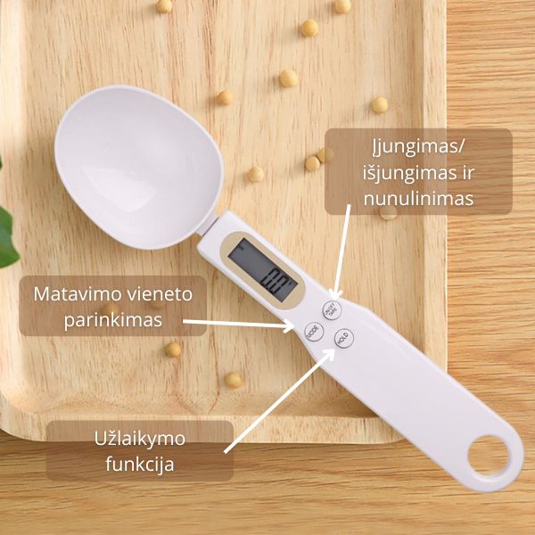 Skaitmeninis matavimo šaukštas – tikslūs ingredientų kiekiai akimirksniu