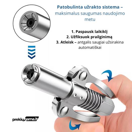 Alyvos užpildymo antgalis tepimo pistoletui