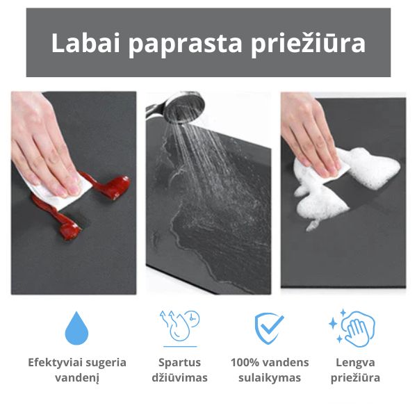 Super sugeriantis vandenį virtuvės kilimėlis