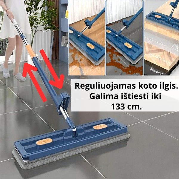 Šluota su savaiminiu išsigręžimu + 2 šluostės dovanų