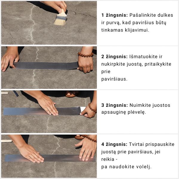 Sandarinimo juosta su butilu – atspari vandeniui ir karščiui