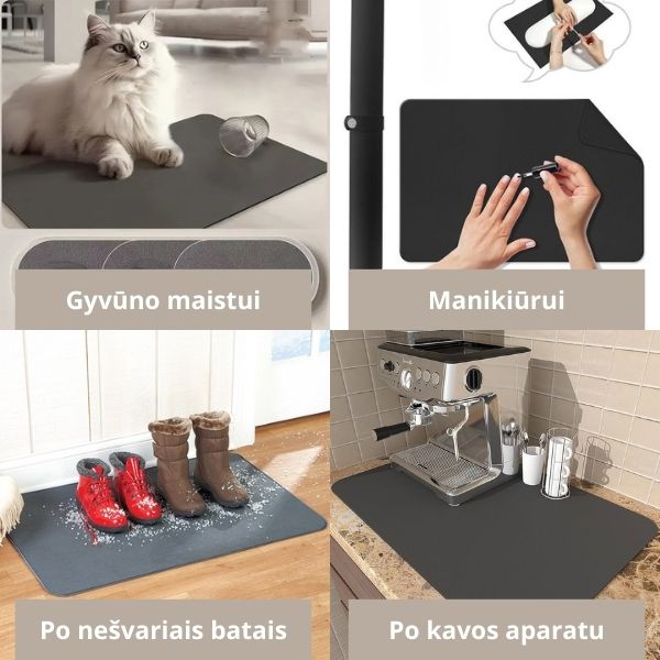 Super sugeriantis vandenį virtuvės kilimėlis