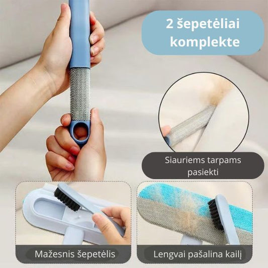 Universalus valymo šepetys su prailginamu kotu