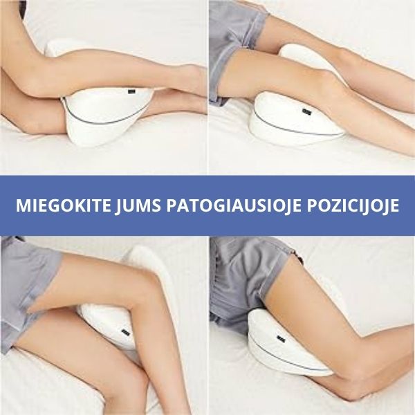 Ergonomiška kojų pagalvė miegui ant šono – stuburo ir sąnarių atramai visą naktį