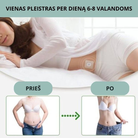 Detoksikaciniai pleistrai pilvui (pakuotėje yra 10 vnt.)
