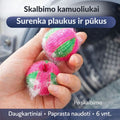 Daugkartiniai skalbimo kamuoliukai pūkams ir plaukams surinkti – švaresni drabužiai po kiekvieno skalbimo (pakuotėje 6 vienetai)