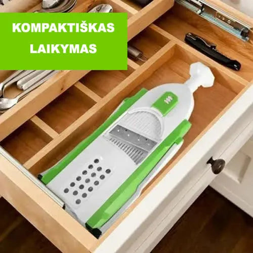 Universalus daržovių ir vaisių pjaustytuvas – greitas ir tolygus pjaustymas be vargo