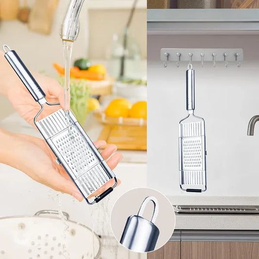 Daugiafunkcinis daržovių tarkavimo ir pjaustymo įrankis (4 peiliai komplekte)