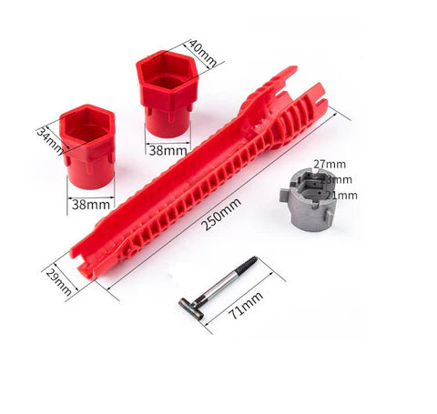 8-viename kriauklių ir vamzdžių raktas – lengvas remontas net siauriausiose vietose