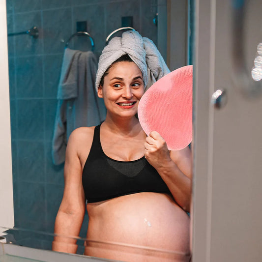 Silikoninis masažinis kilimėlis dušui – švelni viso kūno priežiūra (pilka spalva)