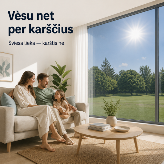 Veidrodinė langų plėvelė nuo saulės ir smalsių žvilgsnių (50 × 100 cm) – nuotrauka 2