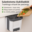 Sulankstoma kabinama šiukšliadėžė – švara virtuvėje be pastangų