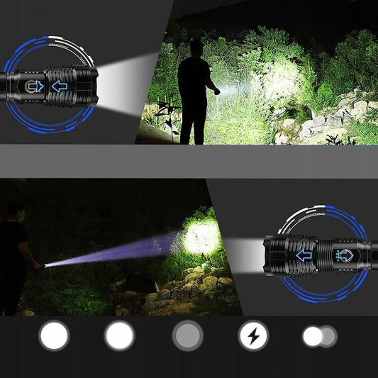 Taktinis LED žibintuvėlis – itin galinga šviesa visoms situacijoms