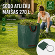 Sulankstomas sodo atliekų maišas 270 l – patogiam lapų, žolės ir šakelių surinkimui