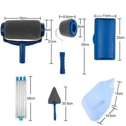 Dažymo volelių rinkinys su dažų talpa