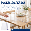 Permatomas PVC stalo uždangalas 90x160 cm – apsauga nuo dėmių ir įbrėžimų