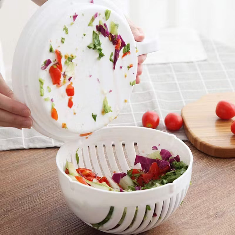 Salotų ir vaisių pjaustymo dubuo – greitas paruošimas be vargo