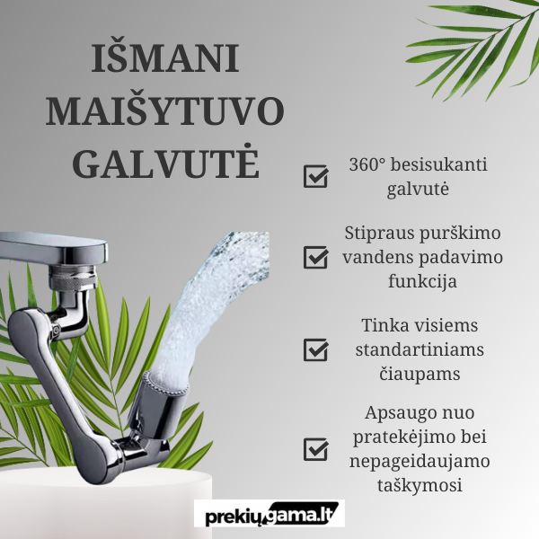 Išmani maišytuvo galvutė (tinka visiems maišytuvams)