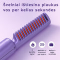 Belaidis plaukų tiesintuvas-šukos – tiesiems ir švelniems plaukams