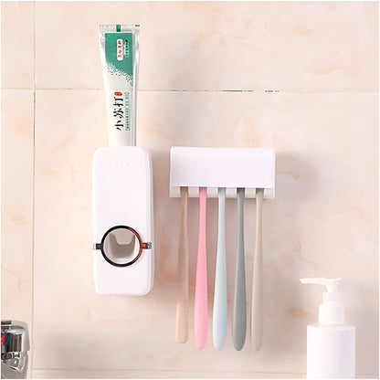 Automatinis dantų pastos dozatorius su šepetėlių laikikliu – tvarka ir higiena kiekvieną dieną