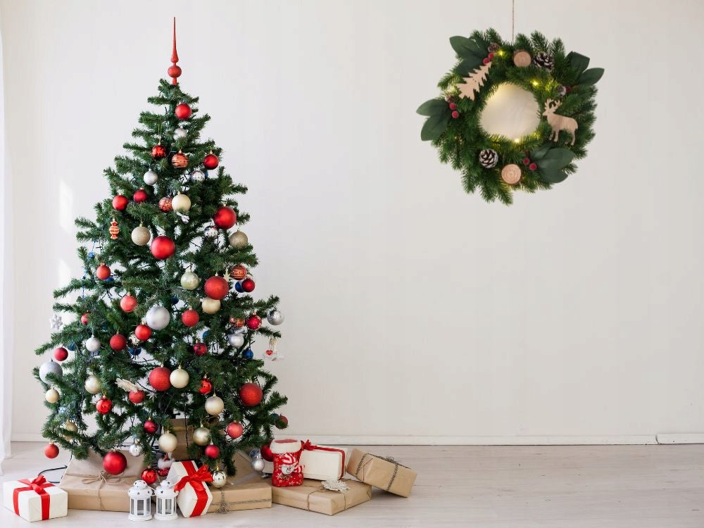 LED kalėdinis dekoratyvinis vainikas durims – jauki šventinė šviesa namams