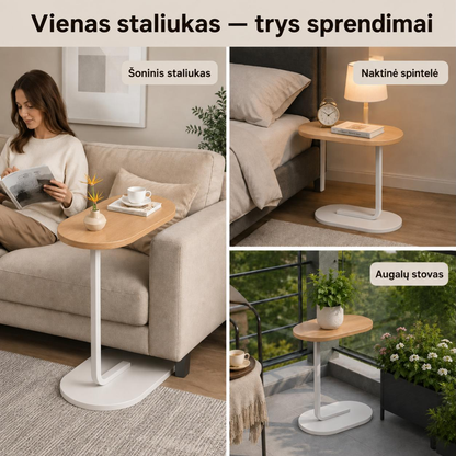 Nešiojamas šoninis staliukas (tinka sofai ir miegamajam, surenkamas per 5 minutes) (Copy)