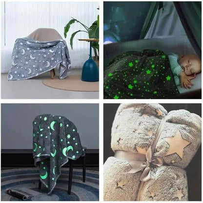 Itin švelnus šviečiantis pledas – jaukus miegas ir raminanti žvaigždžių šviesa naktį