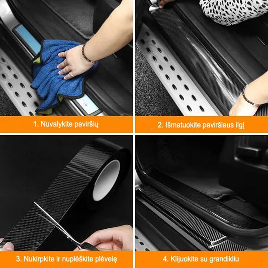 Apsauginė lipni plėvelė automobiliui – veiksminga apsauga nuo įbrėžimų ir purvo (5 m. ilgio)