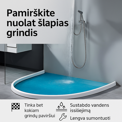 Silikoninė dušo juosta (2 m) – vandens sulaikymas be rūpesčių