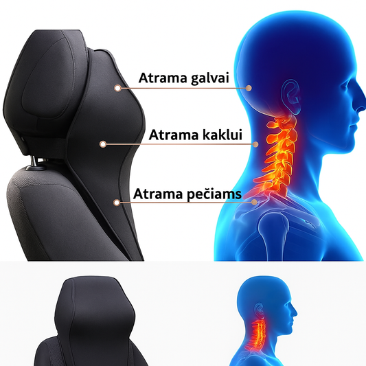 Ortopedinė automobilio nugaros atrama – apsauga nuo skausmo ir patogumas vairuojant