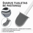 Silikoninis tualeto šepetys sunkiai prieinamoms vietoms su laikikliu