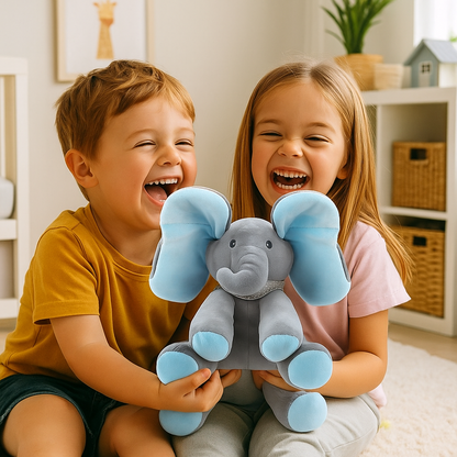 Interaktyvus dainuojantis drambliukas su plazdančiomis ausimis – linksmas mokymasis ir jaukus žaidimas