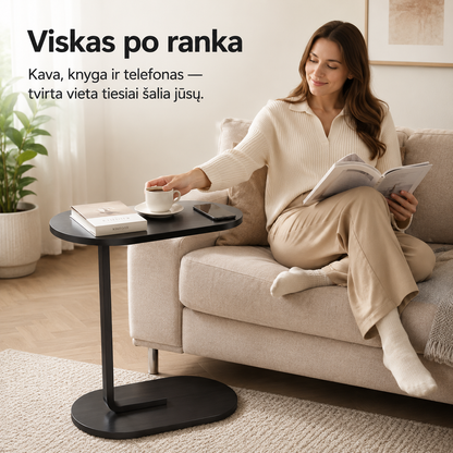 Nešiojamas šoninis staliukas (tinka sofai ir miegamajam, surenkamas per 5 minutes) – nuotrauka 3