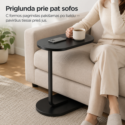 Nešiojamas šoninis staliukas (tinka sofai ir miegamajam, surenkamas per 5 minutes) – nuotrauka 4