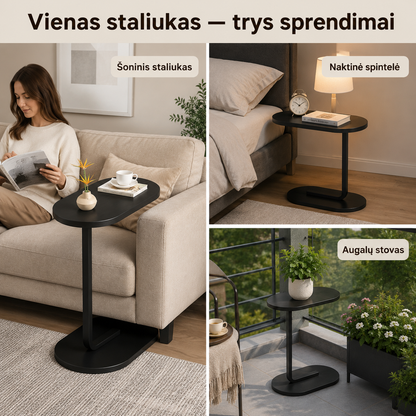 Nešiojamas šoninis staliukas (tinka sofai ir miegamajam, surenkamas per 5 minutes) – nuotrauka 5