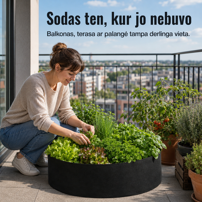 Daržovių ir žolelių auginimo lysvė (sulankstoma, tinka balkonui ir terasai) – nuotrauka 2