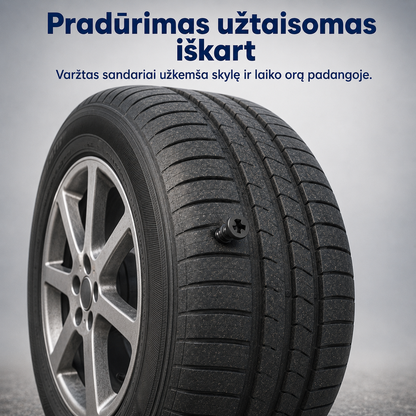 Padangų remonto rinkinys (užtaiso pradūrimus, tinka automobiliams ir dviračiams – nuotrauka 4