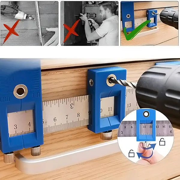 Reguliuojamas skylių gręžimo šablonas – išvenkite atstumo matavimo klaidų