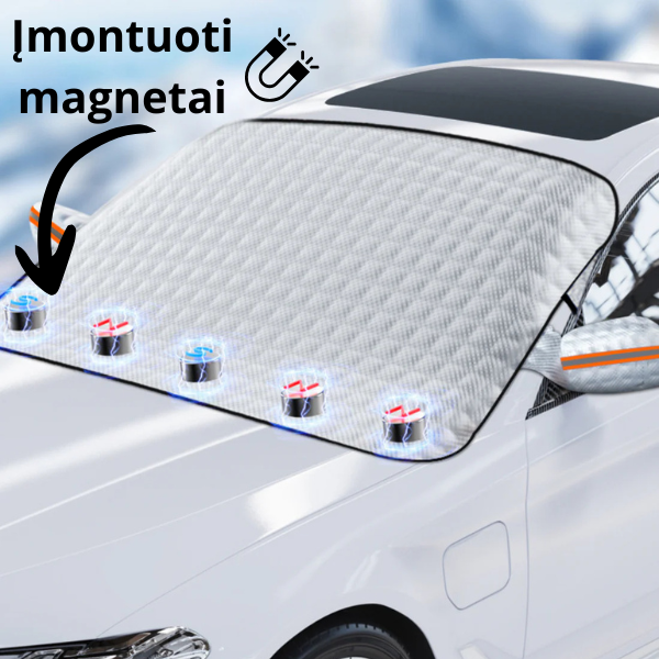 Magnetinis priekinio automobilio stiklo ir veidrodėlių uždangalas (tinka visiems automobiliams)