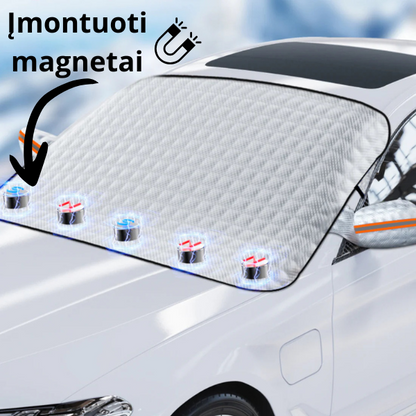 Magnetinis priekinio automobilio stiklo ir veidrodėlių uždangalas (tinka visiems automobiliams)