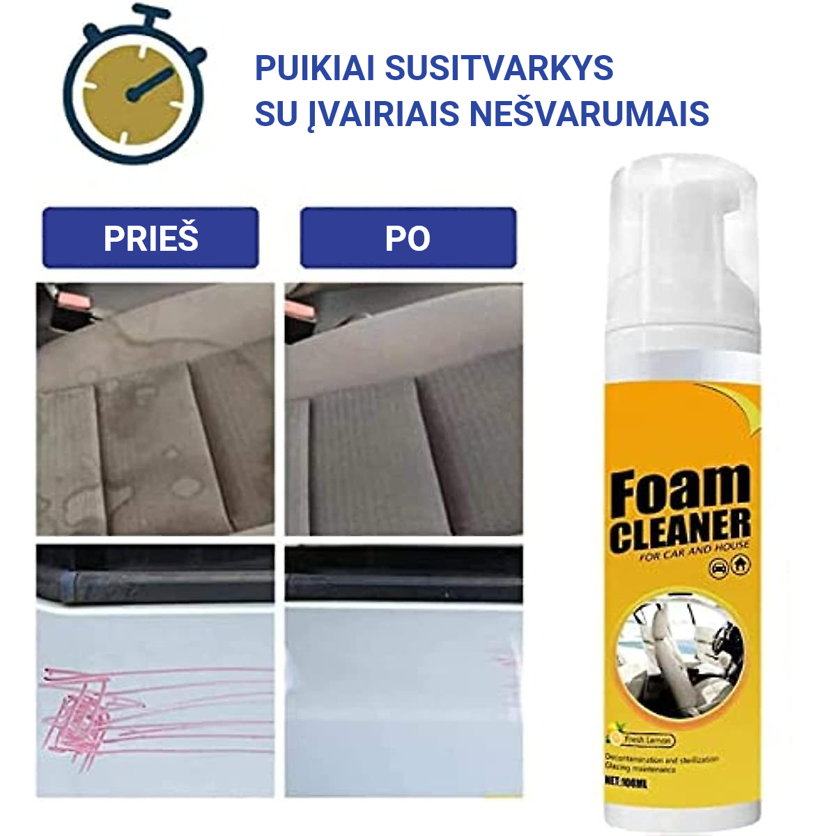 Universalios valymo putos, tinkančios visiems paviršiams, 100 ml